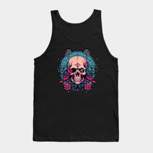 Wiccan Gothic Dark Spider Skull Tank Top